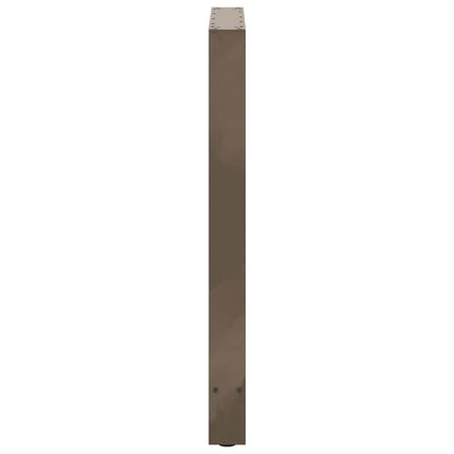 vidaXL Bar Table Legs Natural Steel 2 pcs 60x(90-91) cm Steel