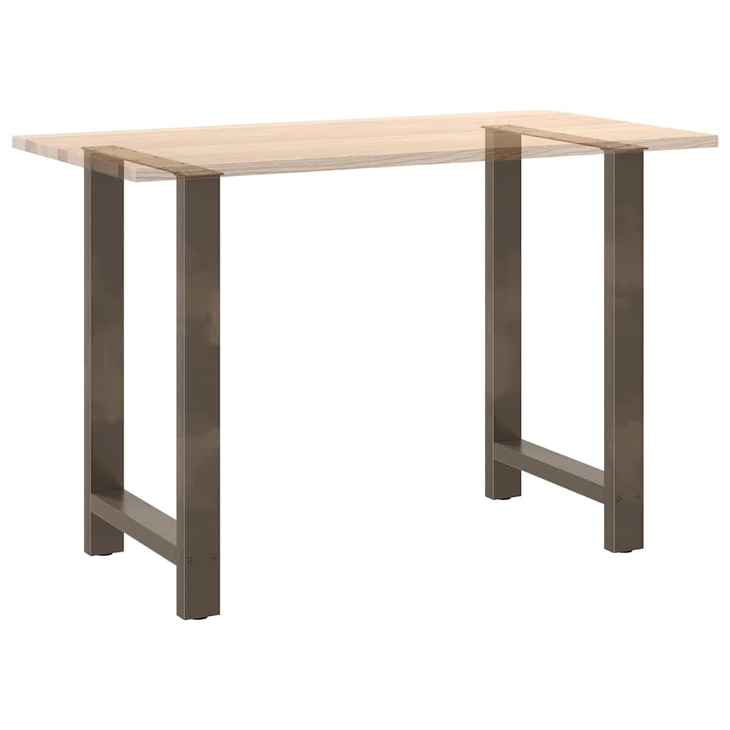 vidaXL Bar Table Legs Natural Steel 2 pcs 60x(90-91) cm Steel