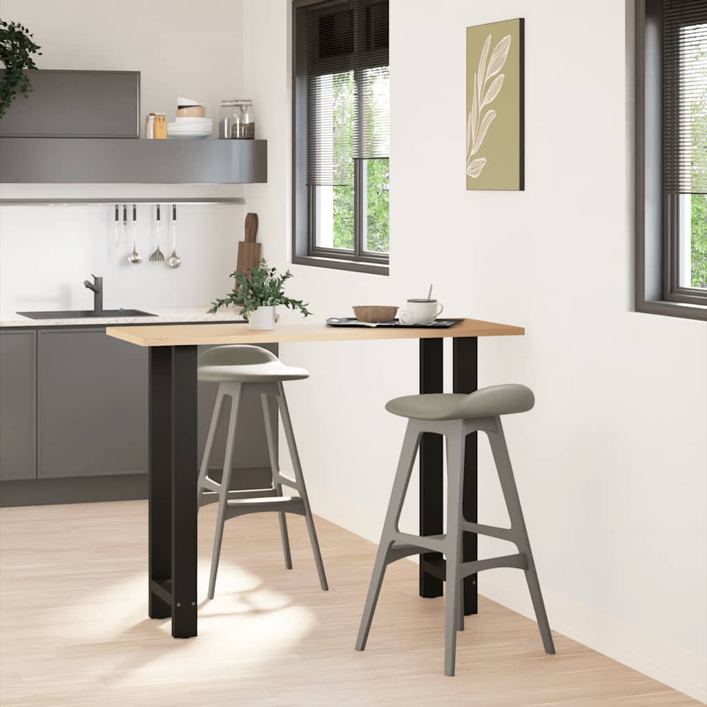 vidaXL Bar Table Legs Black 2 pcs 40x(100-101) cm Steel