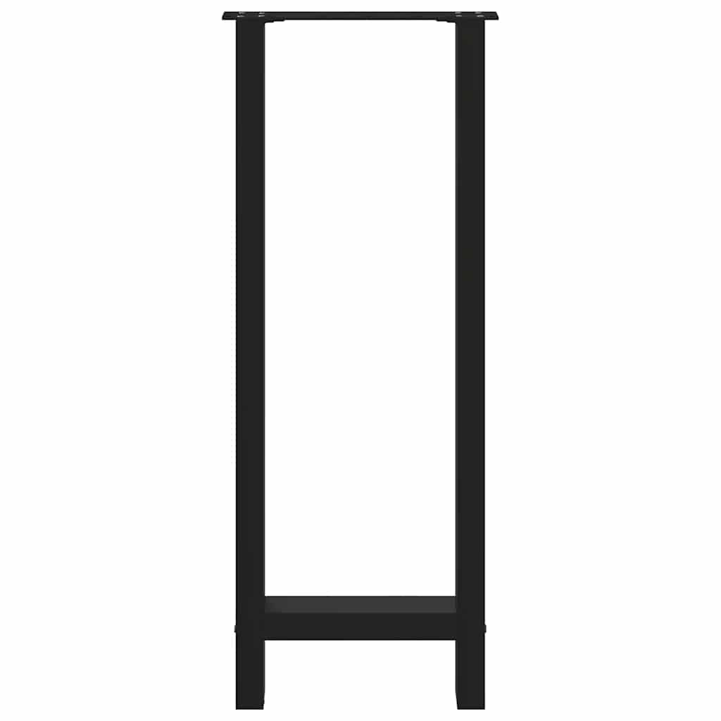 vidaXL Bar Table Legs Black 2 pcs 40x(100-101) cm Steel
