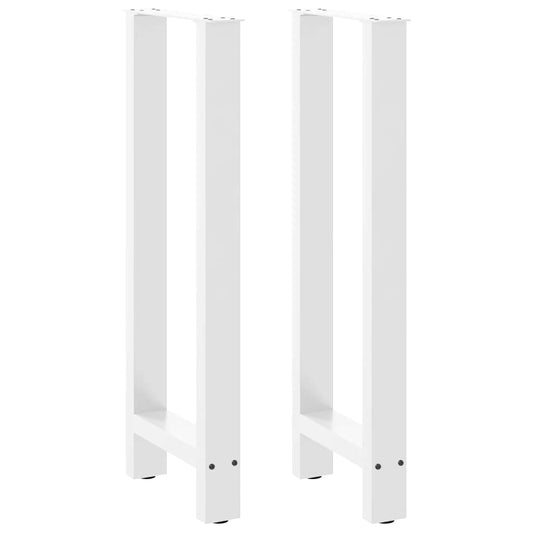 vidaXL Bar Table Legs White 2 pcs 40x(100-101) cm Steel