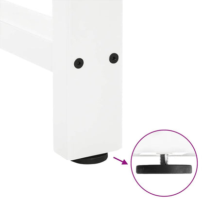 vidaXL Bar Table Legs White 2 pcs 40x(100-101) cm Steel
