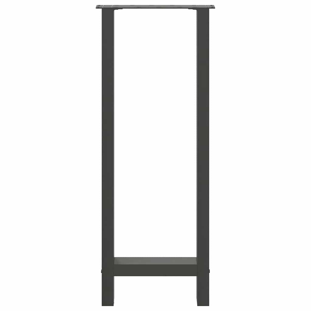 vidaXL Bar Table Legs Anthracite 2 pcs 40x(100-101) cm Steel