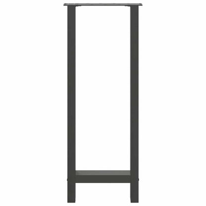 vidaXL Bar Table Legs Anthracite 2 pcs 40x(100-101) cm Steel