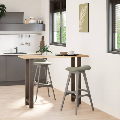 vidaXL Bar Table Legs Natural Steel 2 pcs 40x(100-101) cm Steel