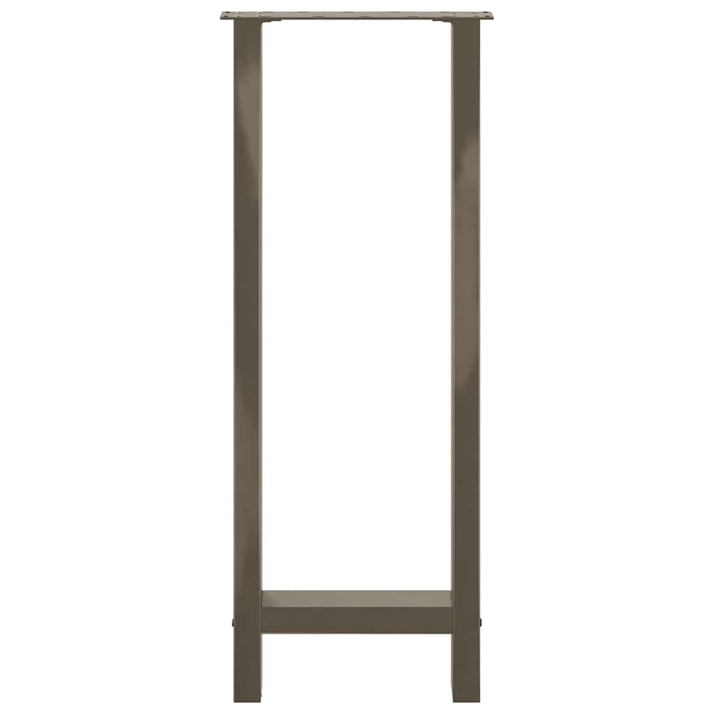 vidaXL Bar Table Legs Natural Steel 2 pcs 40x(100-101) cm Steel
