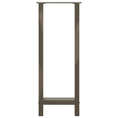 vidaXL Bar Table Legs Natural Steel 2 pcs 40x(100-101) cm Steel