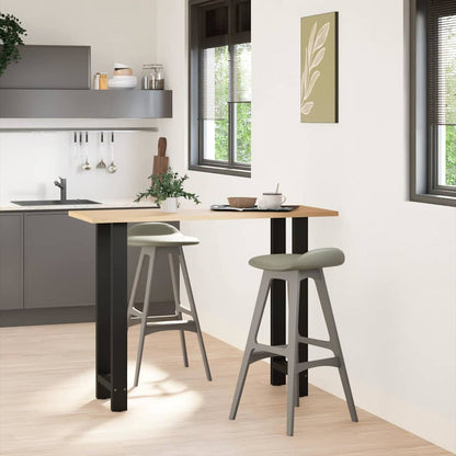 vidaXL Bar Table Legs Black 2 pcs 50x(100-101) cm Steel