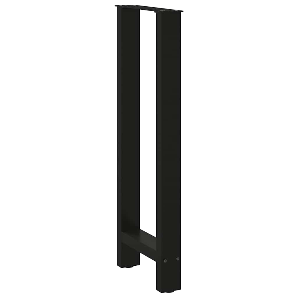 vidaXL Bar Table Legs Black 2 pcs 50x(100-101) cm Steel
