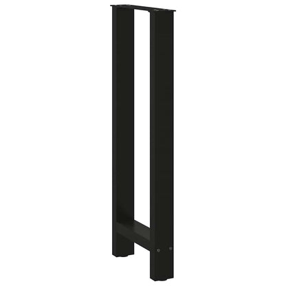 vidaXL Bar Table Legs Black 2 pcs 50x(100-101) cm Steel