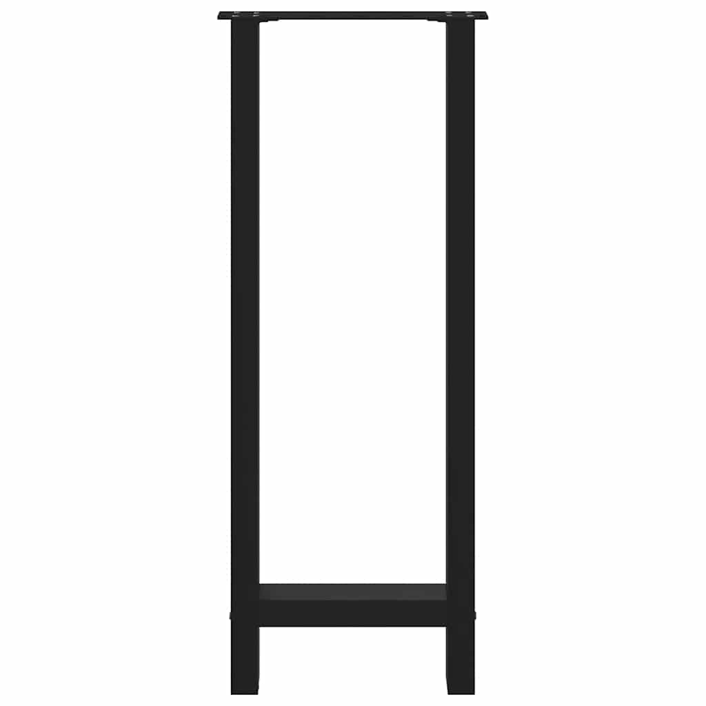 vidaXL Bar Table Legs Black 2 pcs 50x(100-101) cm Steel
