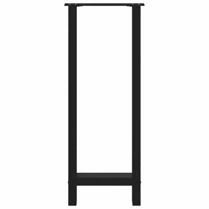 vidaXL Bar Table Legs Black 2 pcs 50x(100-101) cm Steel