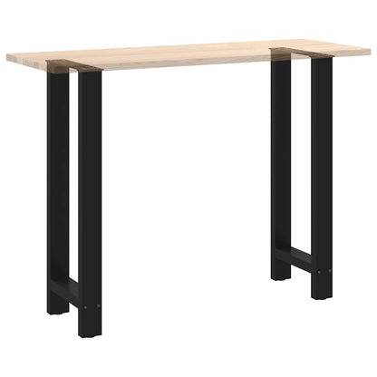 vidaXL Bar Table Legs Black 2 pcs 50x(100-101) cm Steel