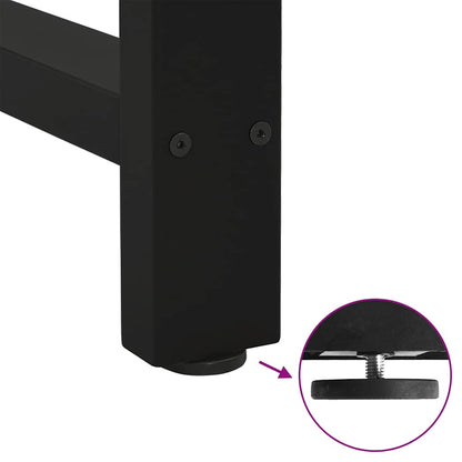 vidaXL Bar Table Legs Black 2 pcs 50x(100-101) cm Steel