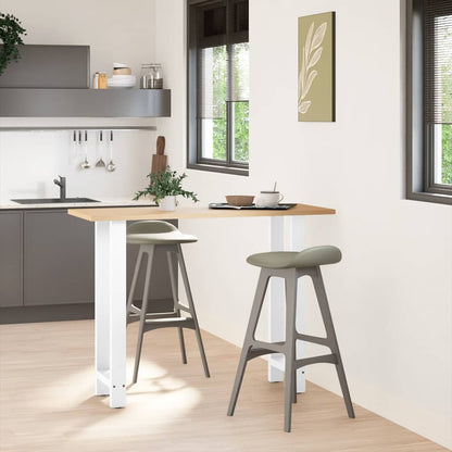 vidaXL Bar Table Legs White 2 pcs 50x(100-101) cm Steel