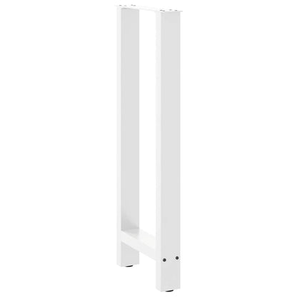 vidaXL Bar Table Legs White 2 pcs 50x(100-101) cm Steel