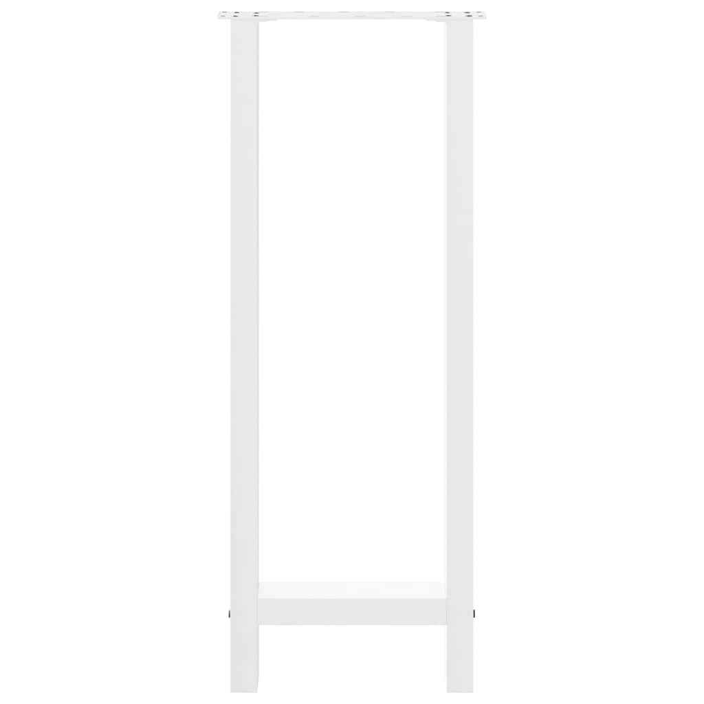 vidaXL Bar Table Legs White 2 pcs 50x(100-101) cm Steel