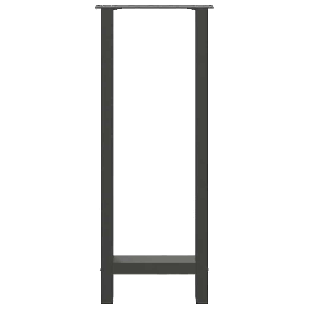 vidaXL Bar Table Legs Anthracite 2 pcs 50x(100-101) cm Steel