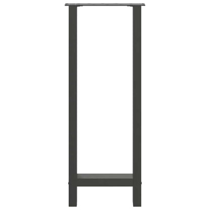 vidaXL Bar Table Legs Anthracite 2 pcs 50x(100-101) cm Steel