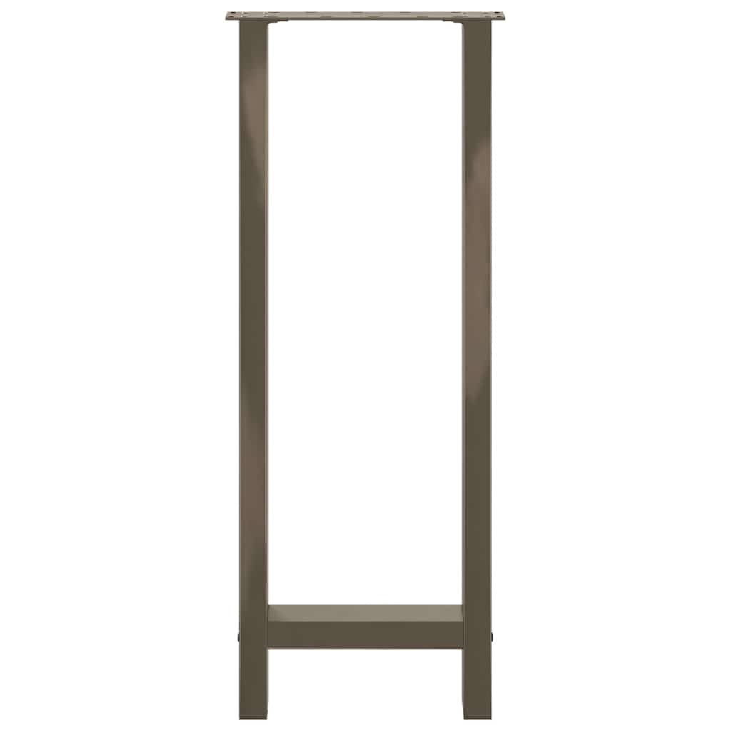 vidaXL Bar Table Legs Natural Steel 2 pcs 50x(100-101) cm Steel
