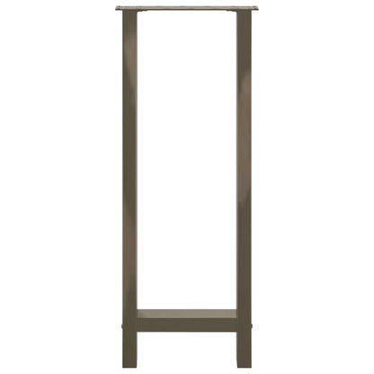 vidaXL Bar Table Legs Natural Steel 2 pcs 50x(100-101) cm Steel