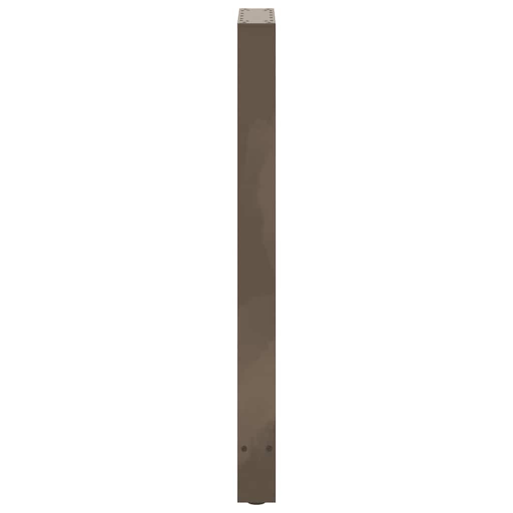 vidaXL Bar Table Legs Natural Steel 2 pcs 50x(100-101) cm Steel