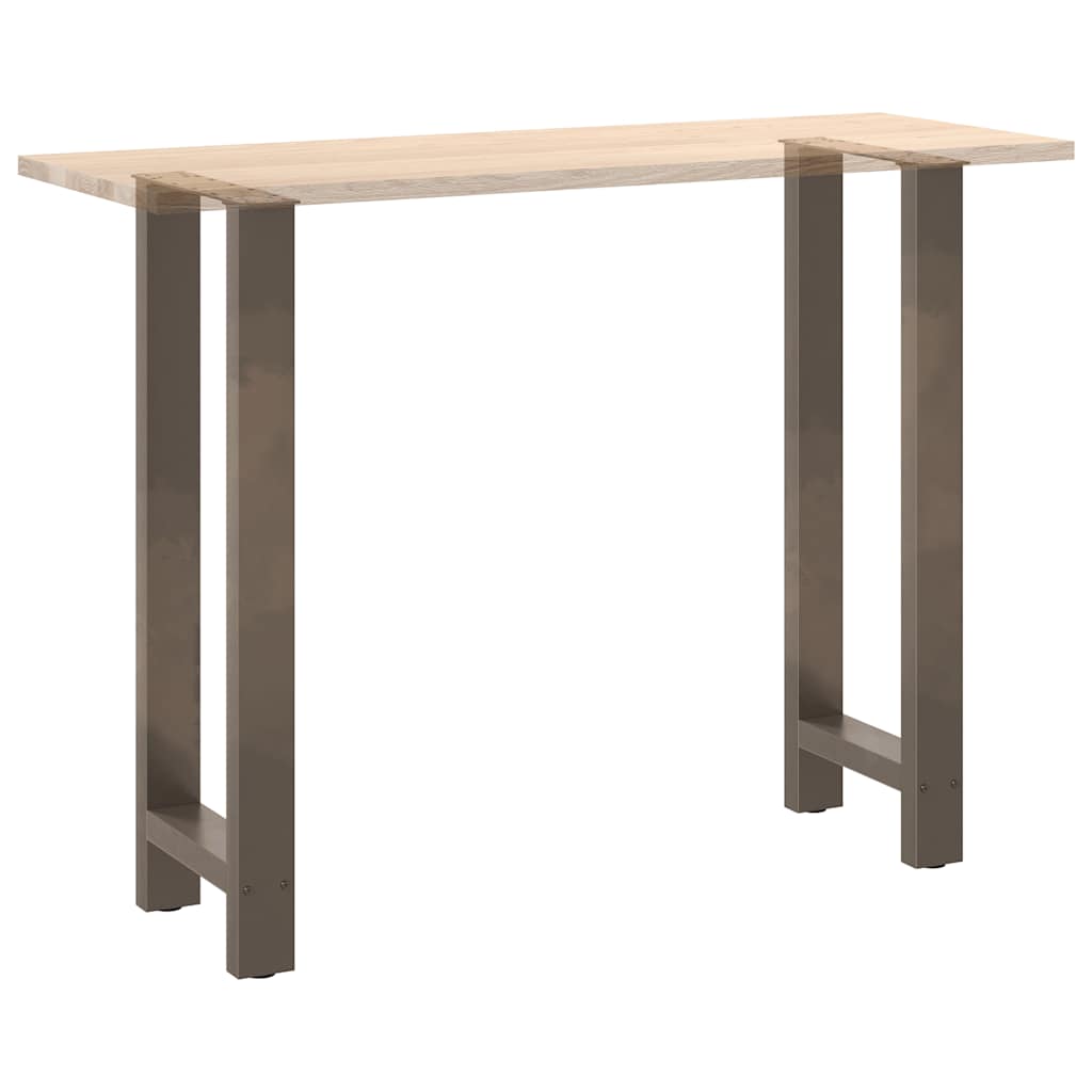 vidaXL Bar Table Legs Natural Steel 2 pcs 50x(100-101) cm Steel