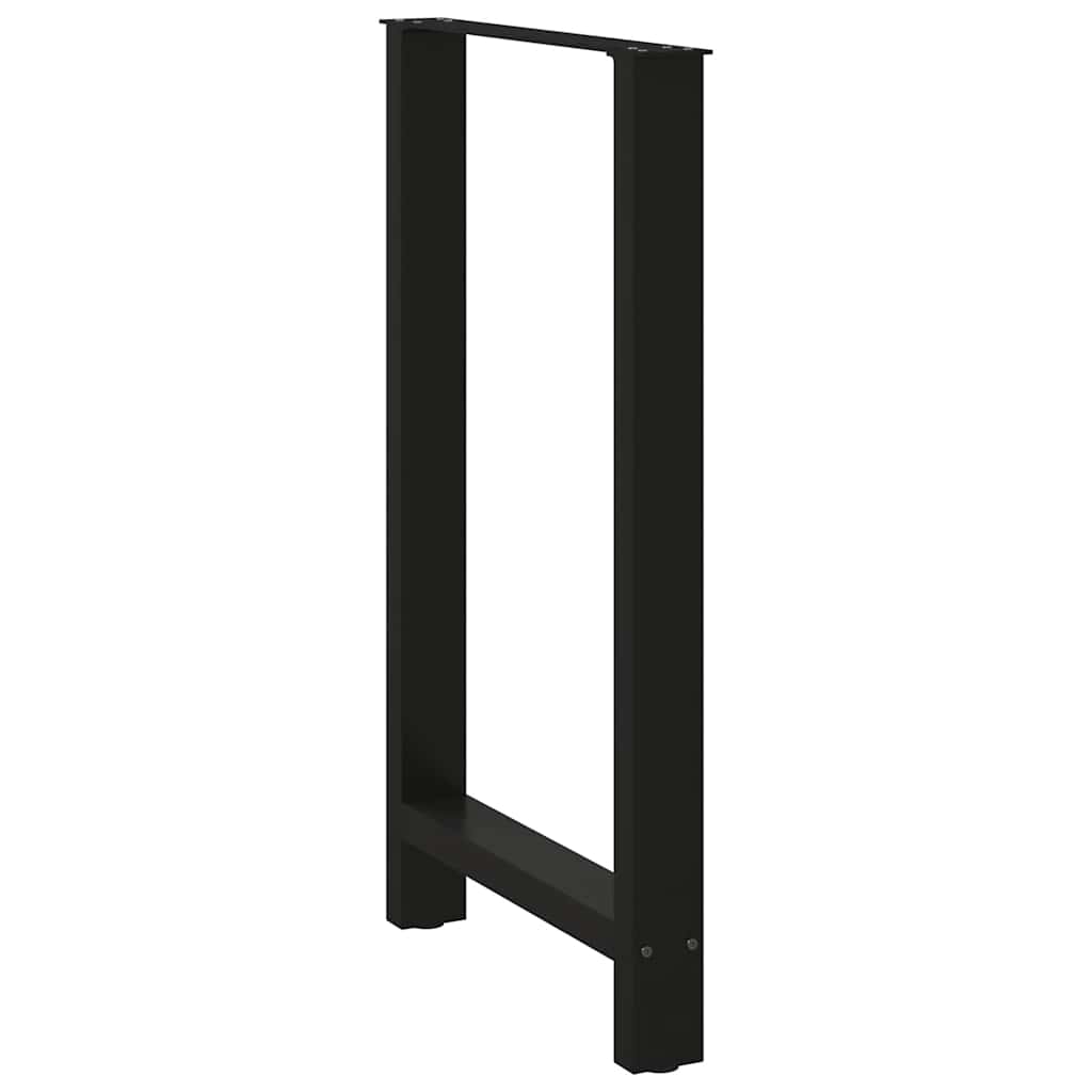 vidaXL Bar Table Legs Black 2 pcs 60x(100-101) cm Steel