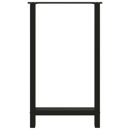 vidaXL Bar Table Legs Black 2 pcs 60x(100-101) cm Steel