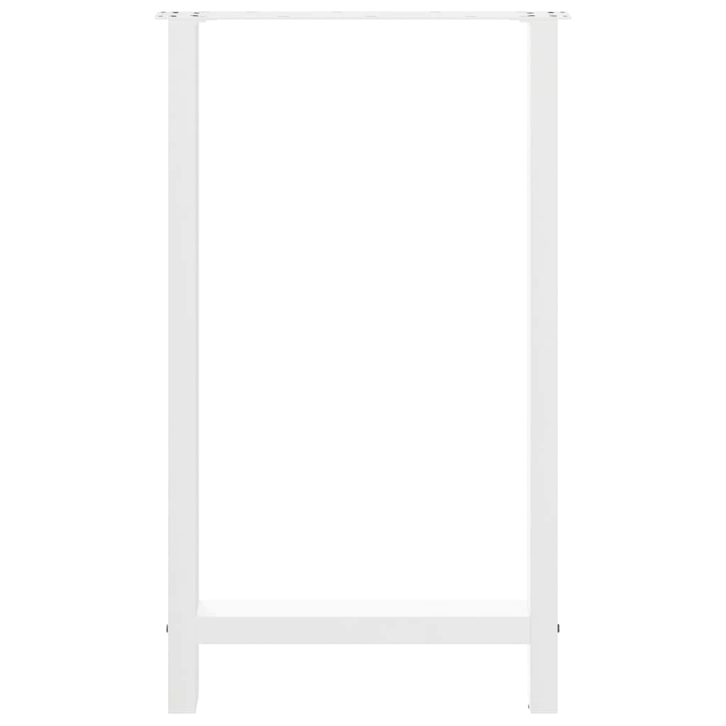 vidaXL Bar Table Legs White 2 pcs 60x(100-101) cm Steel