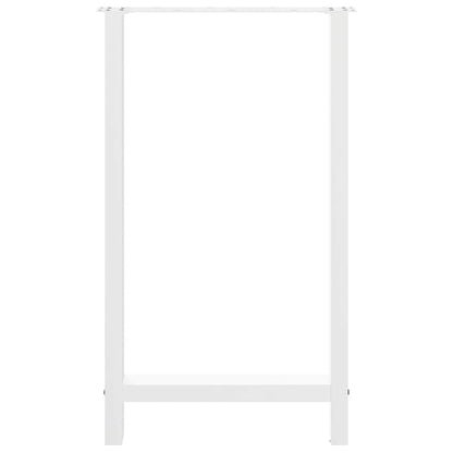 vidaXL Bar Table Legs White 2 pcs 60x(100-101) cm Steel