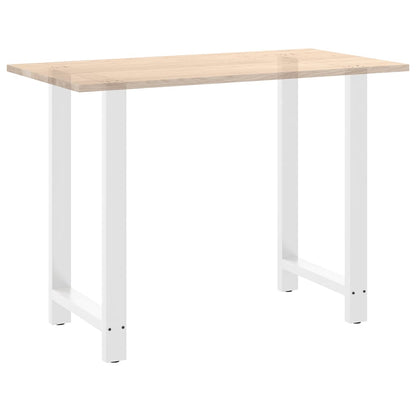 vidaXL Bar Table Legs White 2 pcs 60x(100-101) cm Steel