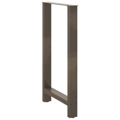 vidaXL Bar Table Legs Natural Steel 2 pcs 60x(100-101) cm Steel