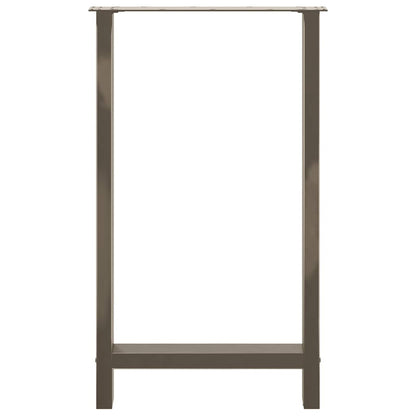 vidaXL Bar Table Legs Natural Steel 2 pcs 60x(100-101) cm Steel
