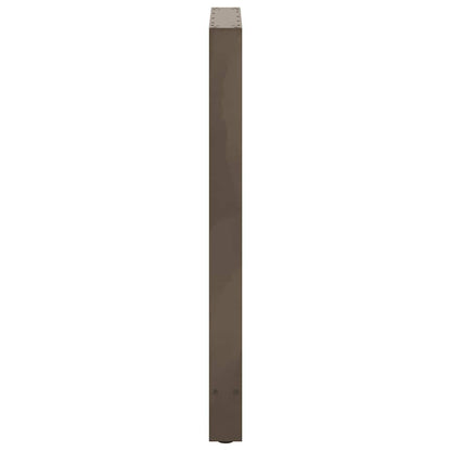 vidaXL Bar Table Legs Natural Steel 2 pcs 60x(100-101) cm Steel