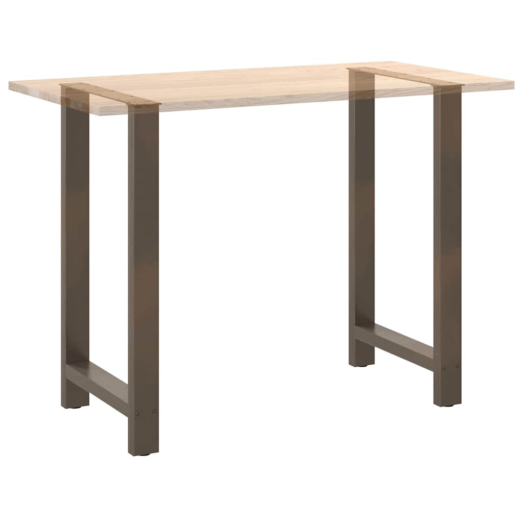 vidaXL Bar Table Legs Natural Steel 2 pcs 60x(100-101) cm Steel