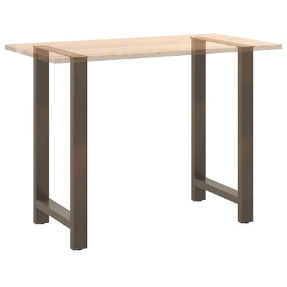 vidaXL Bar Table Legs Natural Steel 2 pcs 60x(100-101) cm Steel