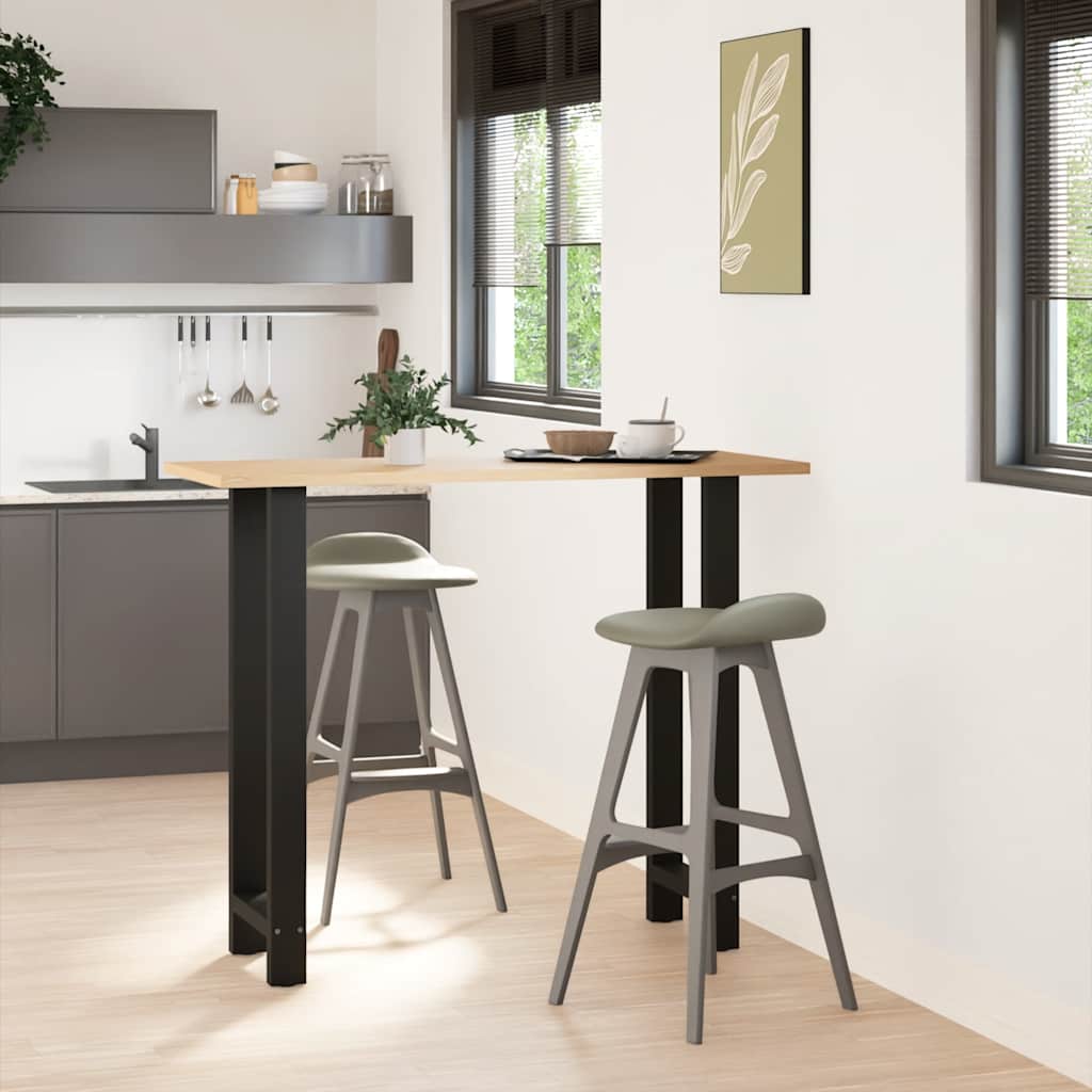 vidaXL Bar Table Legs Black 2 pcs 40x(110-111) cm Steel