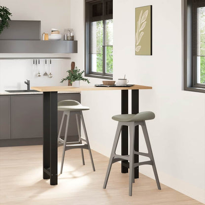 vidaXL Bar Table Legs Black 2 pcs 40x(110-111) cm Steel