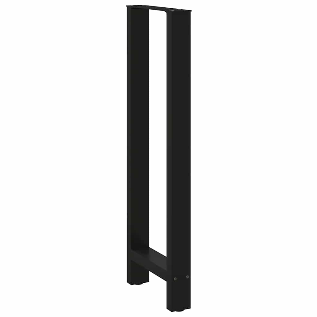 vidaXL Bar Table Legs Black 2 pcs 40x(110-111) cm Steel