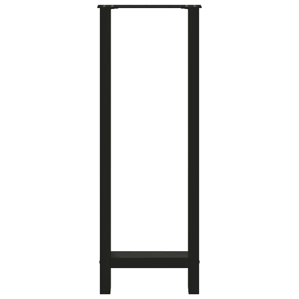 vidaXL Bar Table Legs Black 2 pcs 40x(110-111) cm Steel