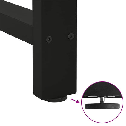 vidaXL Bar Table Legs Black 2 pcs 40x(110-111) cm Steel