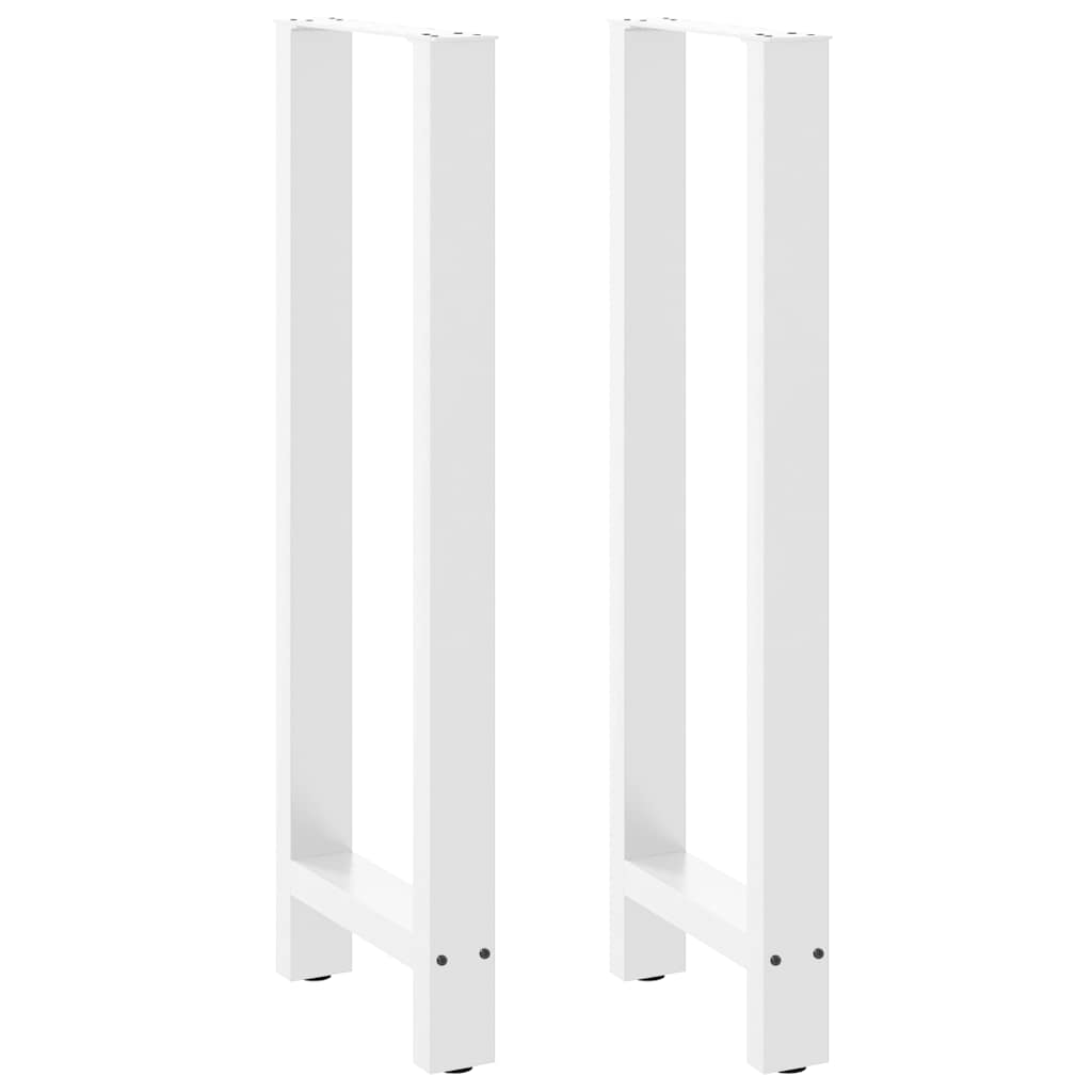vidaXL Bar Table Legs White 2 pcs 40x(110-111) cm Steel