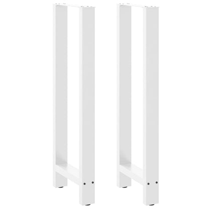 vidaXL Bar Table Legs White 2 pcs 40x(110-111) cm Steel