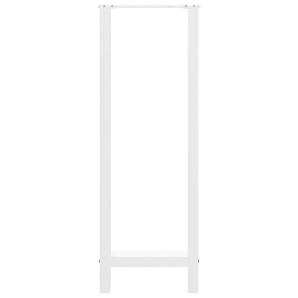 vidaXL Bar Table Legs White 2 pcs 40x(110-111) cm Steel