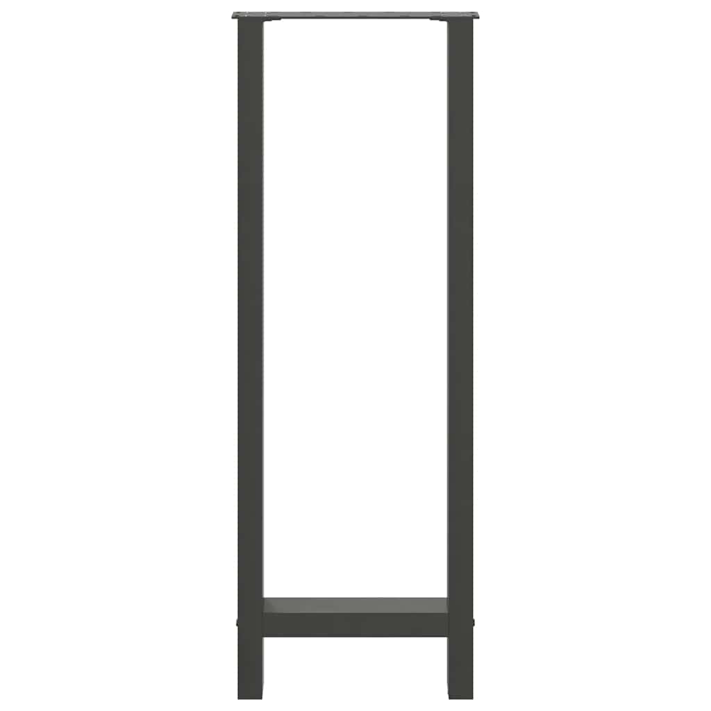 vidaXL Bar Table Legs Anthracite 2 pcs 40x(110-111) cm Steel