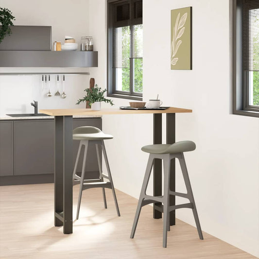 vidaXL Bar Table Legs Anthracite 2 pcs 50x(110-111) cm Steel
