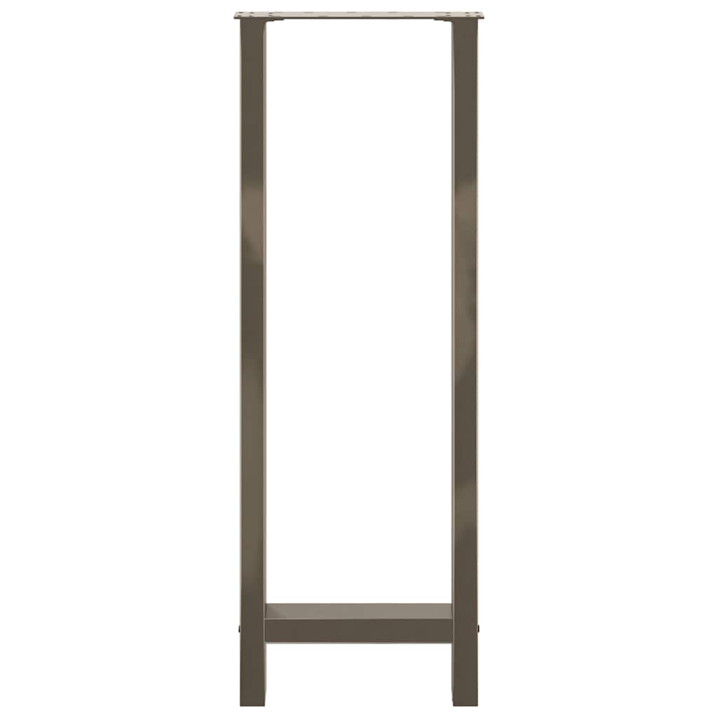 vidaXL Bar Table Legs Natural Steel 2 pcs 50x(110-111) cm Steel