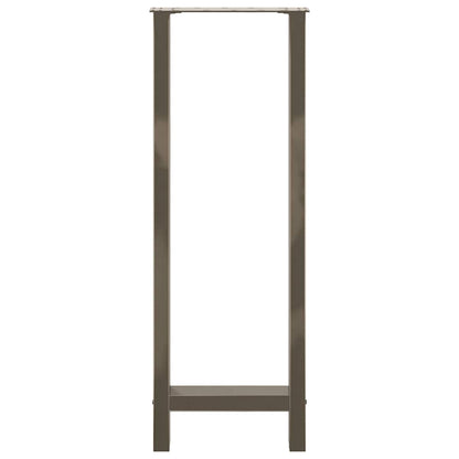 vidaXL Bar Table Legs Natural Steel 2 pcs 50x(110-111) cm Steel