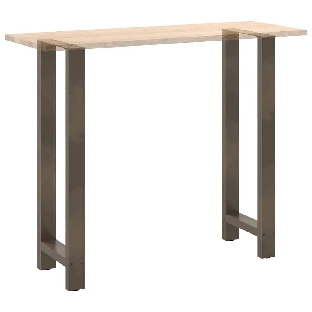vidaXL Bar Table Legs Natural Steel 2 pcs 50x(110-111) cm Steel
